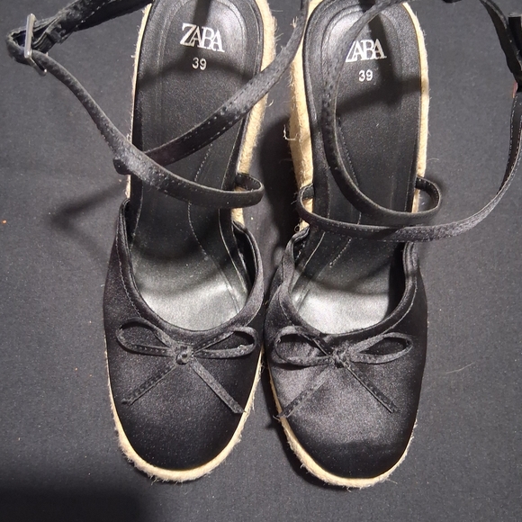 Zara Women's Black Espadrille Flats - Picture 3 of 10